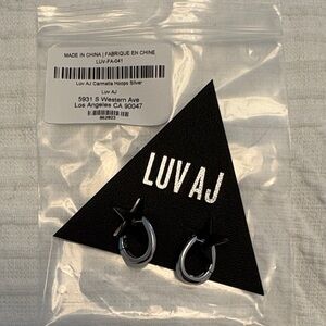Luv Aj silver Carmella Hoop Earrings